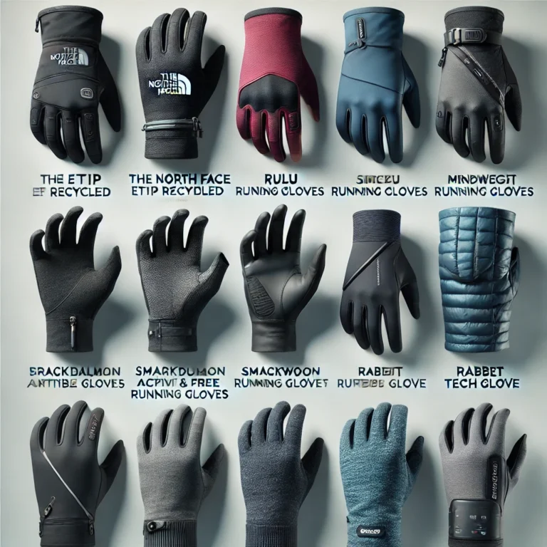 DALL·E 2025-03-20 01.28.05 - A realistic and high-definition image showcasing various lightweight gloves for trail runners